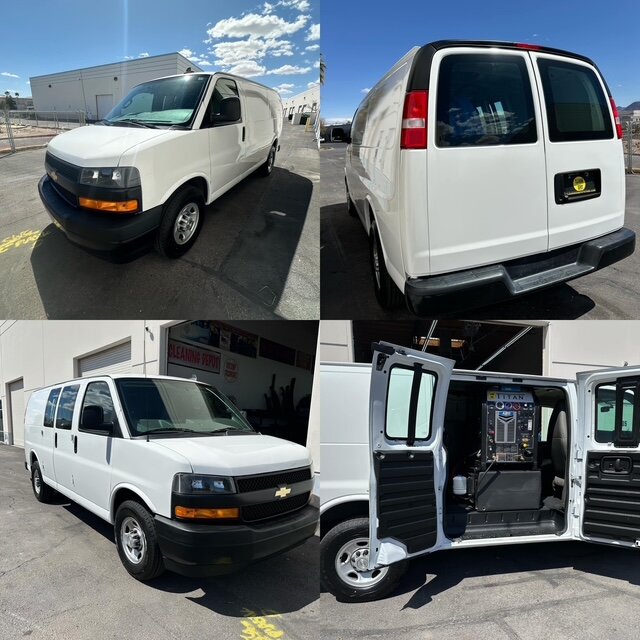 Carpet cleaning van fully loaded for sale, NEW truckmount in 2020 Chevy Express with low miles